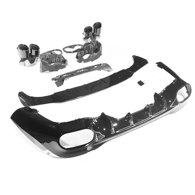 Mercedes W118 Cla & Cla35 Gloss Black Quad Tip Diffuser 1