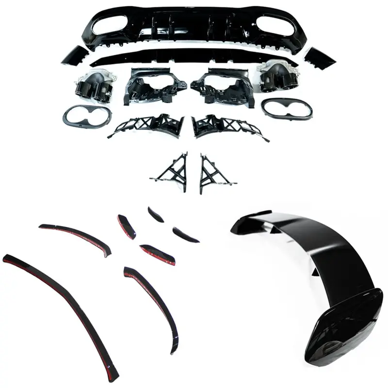Mercedes W177 2018-2022 A-Class Gloss Black Kit - Blak By Ct 1