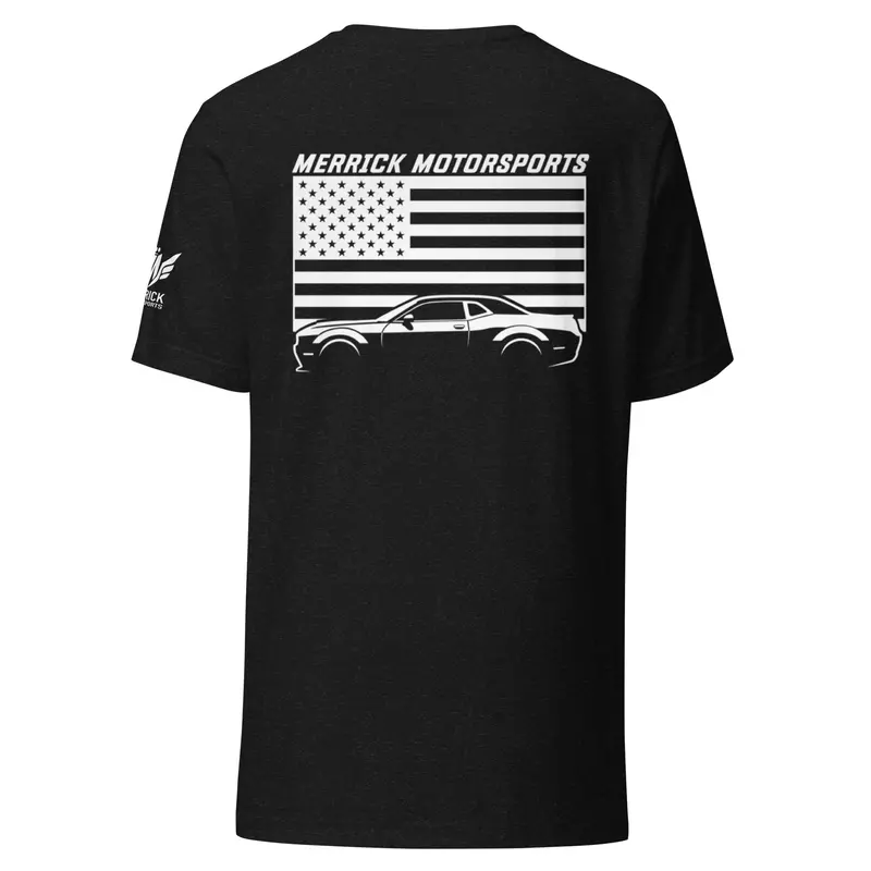 Merrick Motorsports Challenger T Shirt White Logo 1