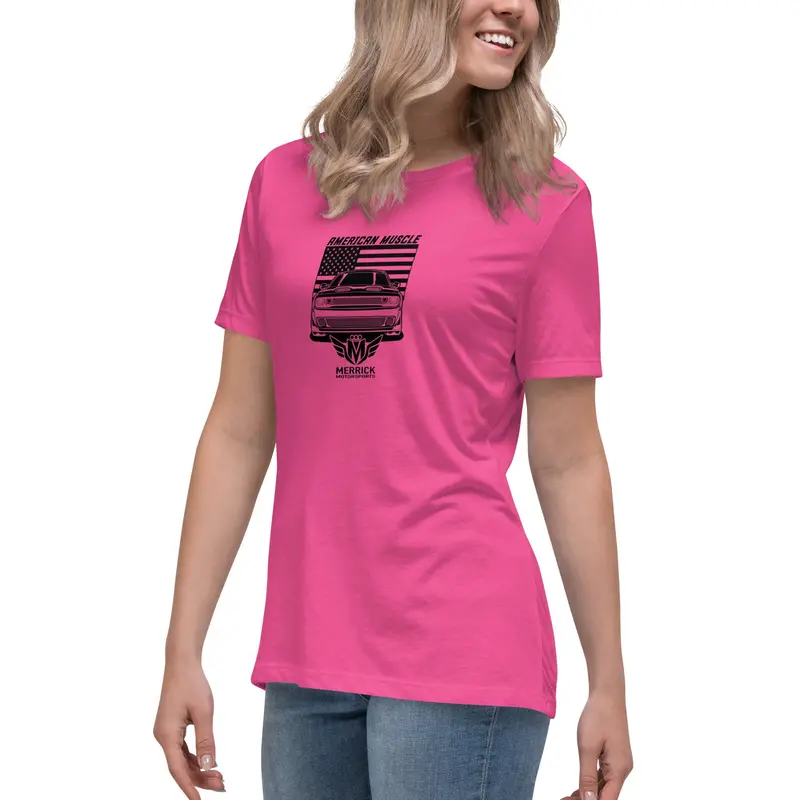 Merrick Motorsports Dodge Challenger American Muscle Women's Relaxed T-Shirt 10