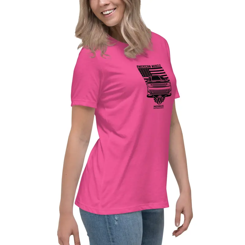 Merrick Motorsports Dodge Challenger American Muscle Women's Relaxed T-Shirt 12