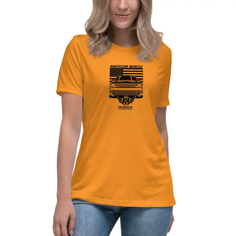 Merrick Motorsports Dodge Challenger American Muscle Women's Relaxed T-Shirt 19