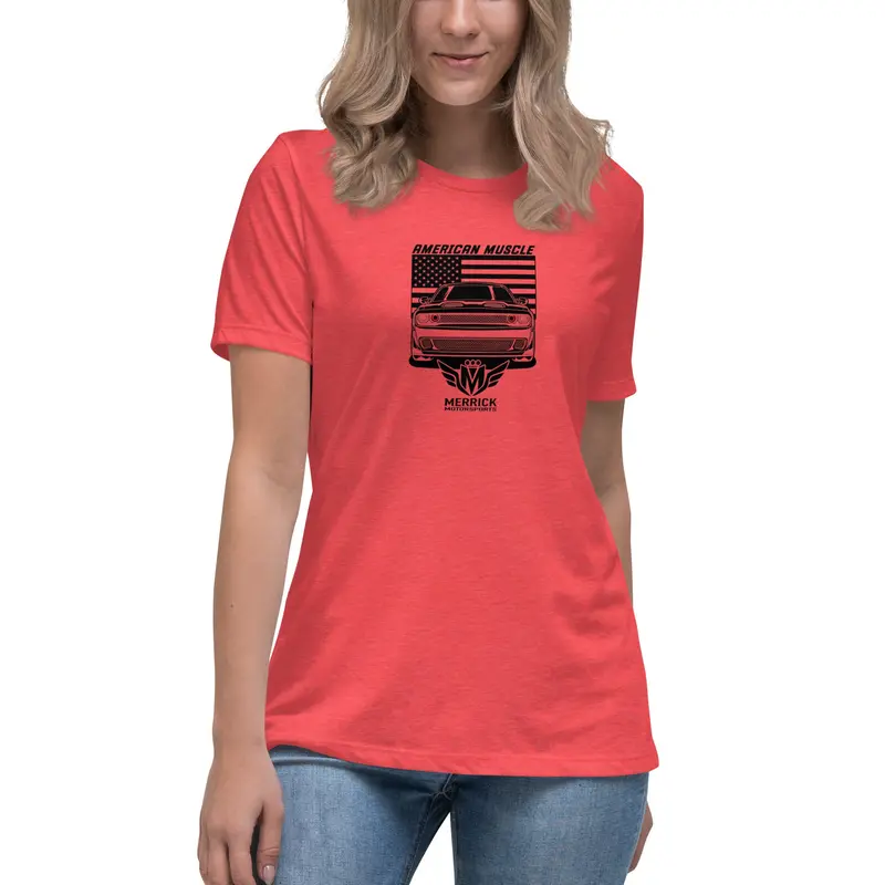 Merrick Motorsports Dodge Challenger American Muscle Women's Relaxed T-Shirt 2