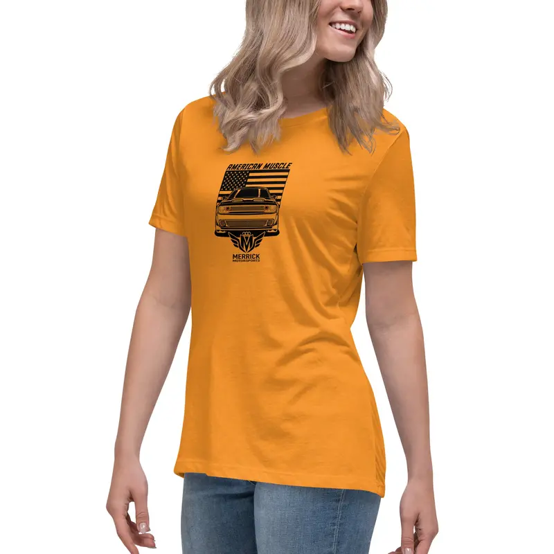 Merrick Motorsports Dodge Challenger American Muscle Women's Relaxed T-Shirt 21