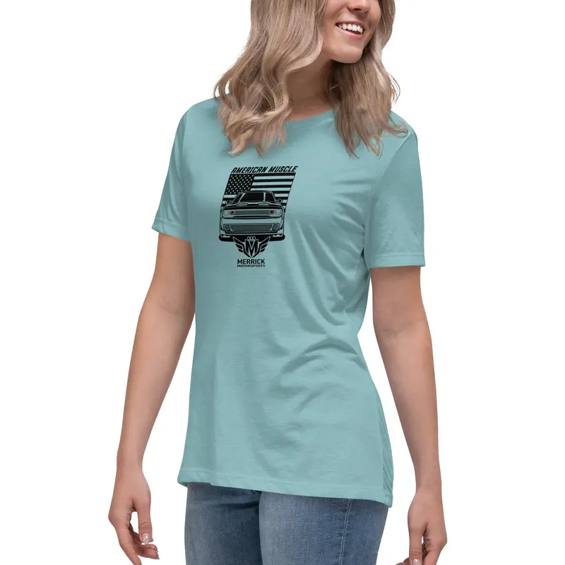 Merrick Motorsports Dodge Challenger American Muscle Women's Relaxed T-Shirt 27