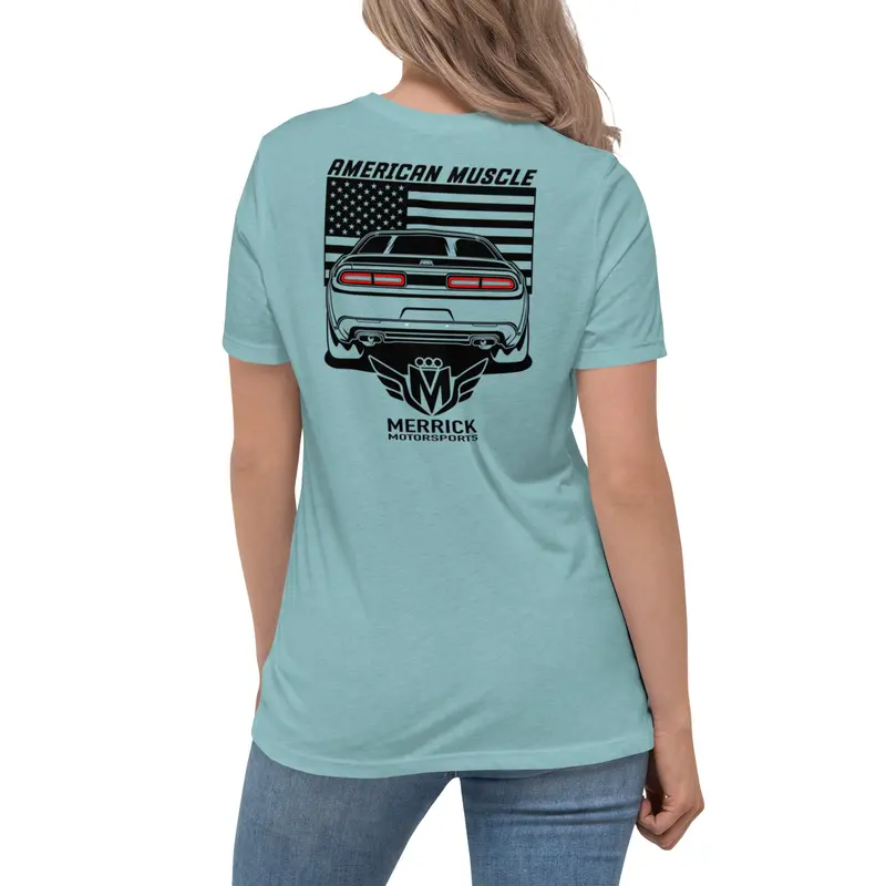 Merrick Motorsports Dodge Challenger American Muscle Women's Relaxed T-Shirt 30