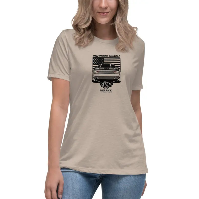 Merrick Motorsports Dodge Challenger American Muscle Women's Relaxed T-Shirt 37