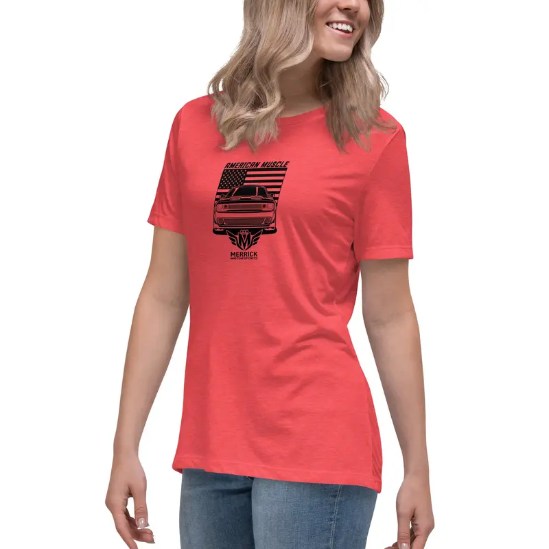 Merrick Motorsports Dodge Challenger American Muscle Women's Relaxed T-Shirt 4
