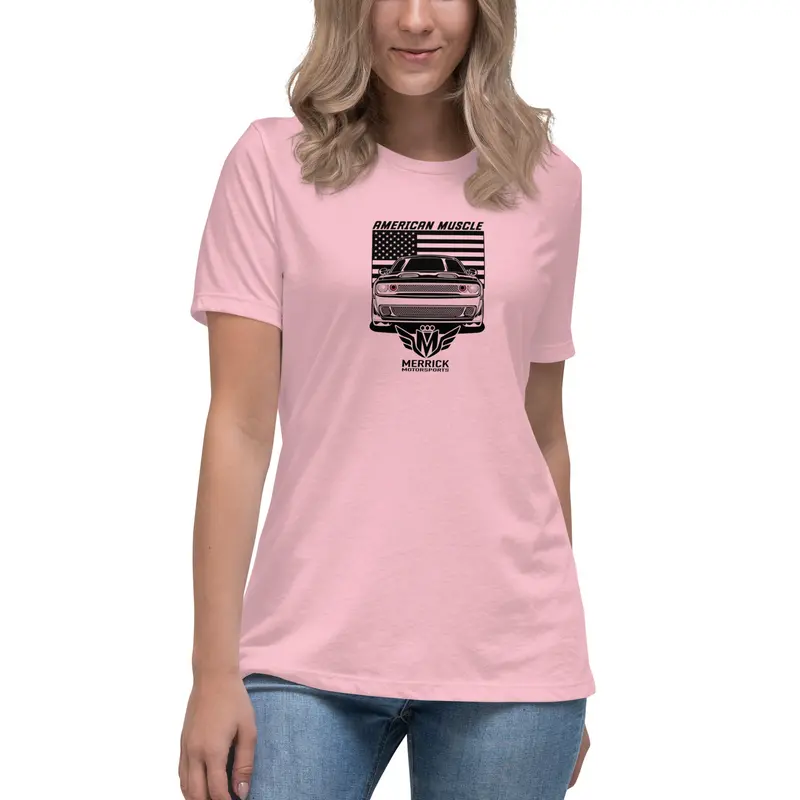 Merrick Motorsports Dodge Challenger American Muscle Women's Relaxed T-Shirt 43