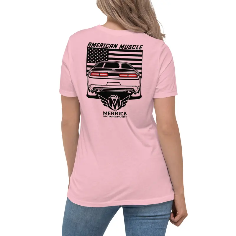 Merrick Motorsports Dodge Challenger American Muscle Women's Relaxed T-Shirt 48