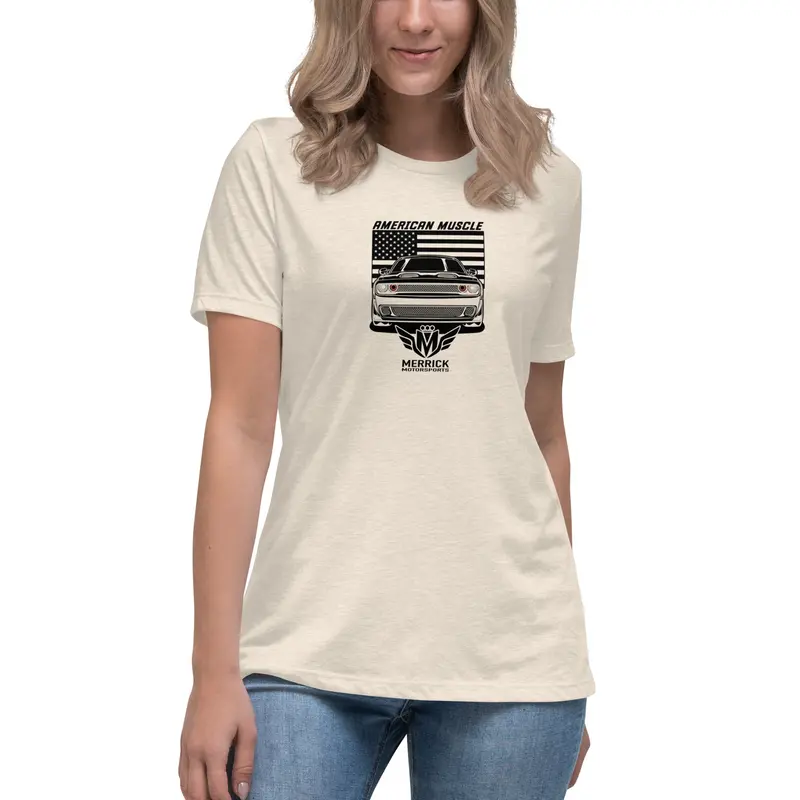 Merrick Motorsports Dodge Challenger American Muscle Women's Relaxed T-Shirt 49
