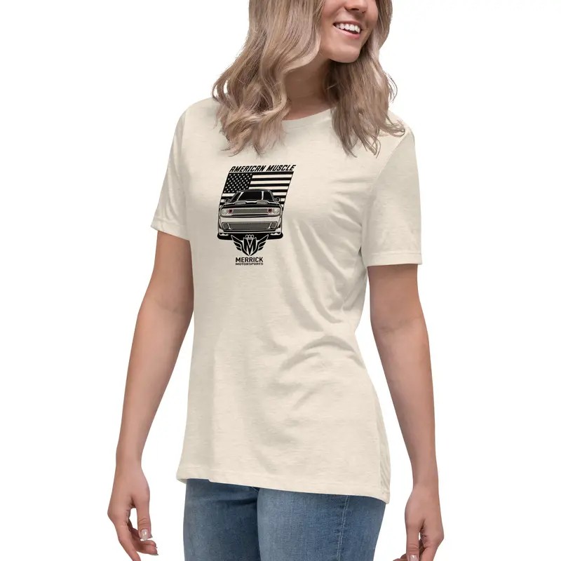 Merrick Motorsports Dodge Challenger American Muscle Women's Relaxed T-Shirt 51
