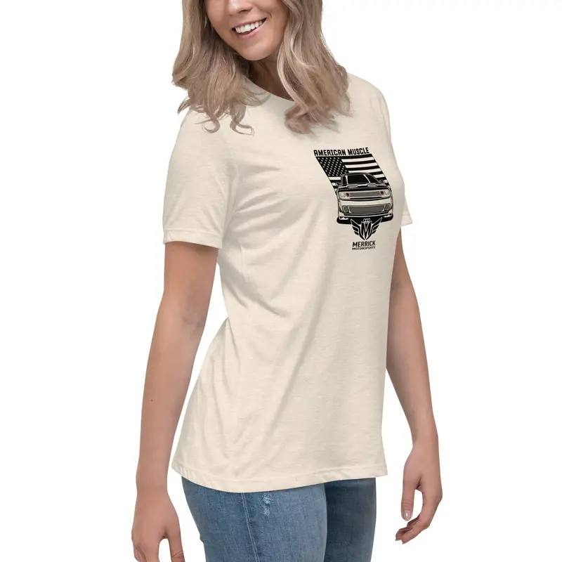 Merrick Motorsports Dodge Challenger American Muscle Women's Relaxed T-Shirt 53