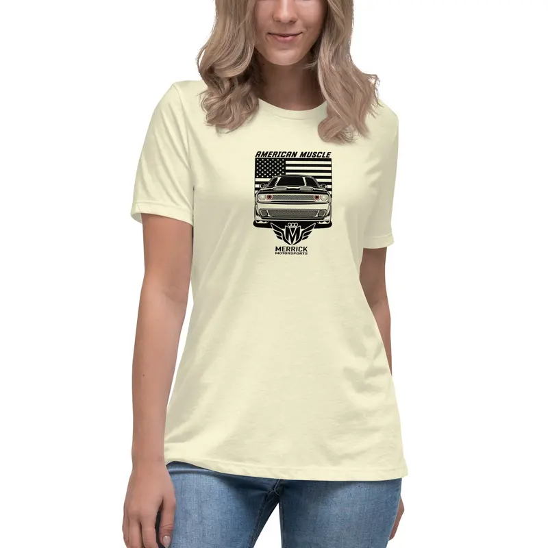 Merrick Motorsports Dodge Challenger American Muscle Women's Relaxed T-Shirt 55