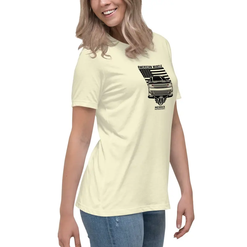 Merrick Motorsports Dodge Challenger American Muscle Women's Relaxed T-Shirt 59