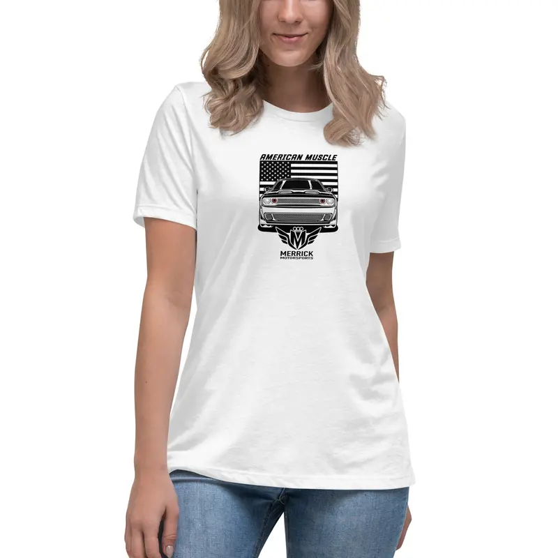 Merrick Motorsports Dodge Challenger American Muscle Women's Relaxed T-Shirt 61