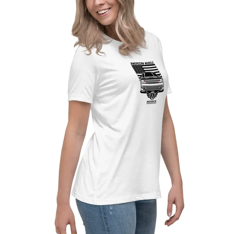 Merrick Motorsports Dodge Challenger American Muscle Women's Relaxed T-Shirt 65