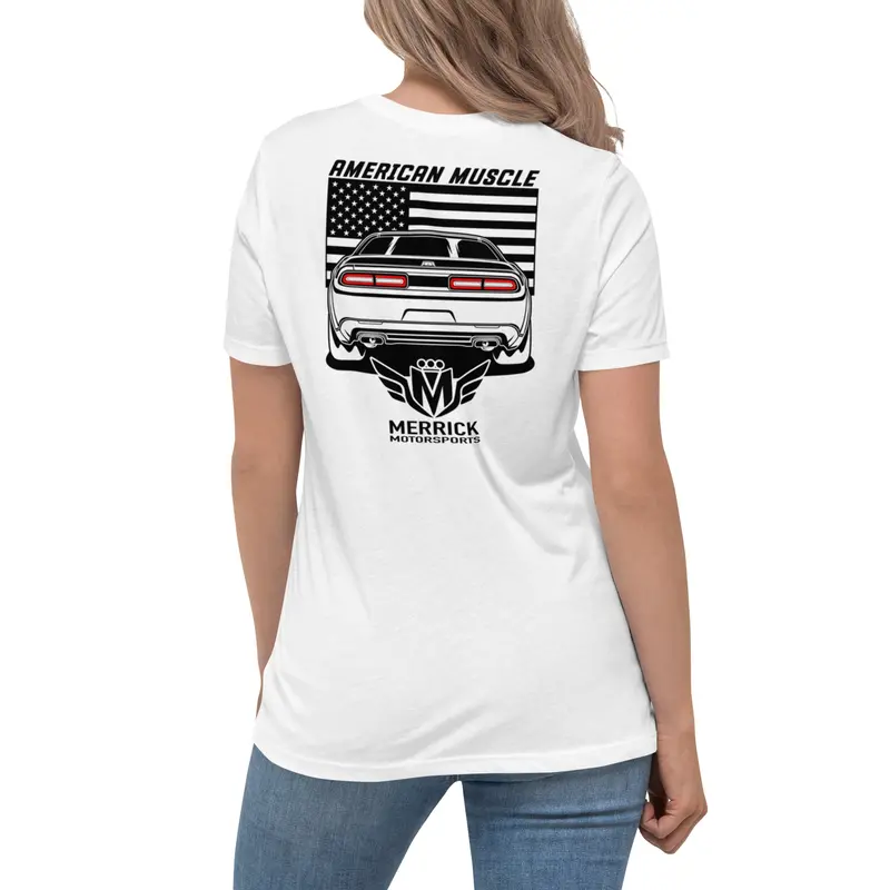 Merrick Motorsports Dodge Challenger American Muscle Women's Relaxed T-Shirt 66