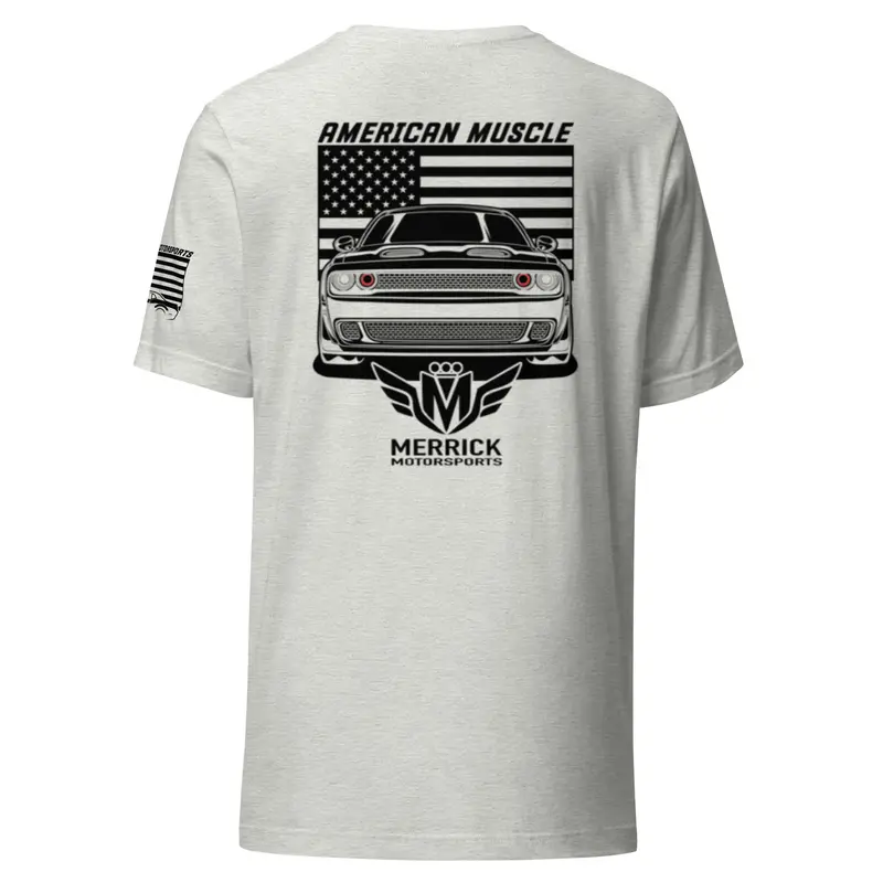 Merrick Motorsports Original Dodge Challenger American Muscle T Shirt Black Logo 1