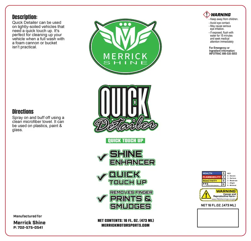 Merrick Shine Quick Detailer / Waterless Wash 16Oz 2