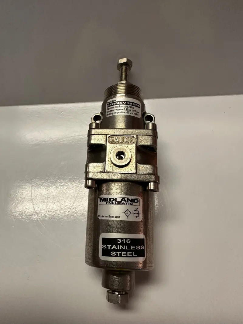 Midland 2Frmsv Self Relieving 1/4"Npt Filter Regulator, Manual Drain 1