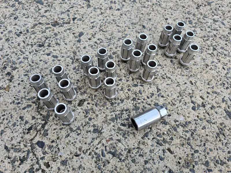 Mishimoto Aluminum Subaru Forester Impreza Wrx Brz Wheel Lock Nuts Nut Set Of 20 1