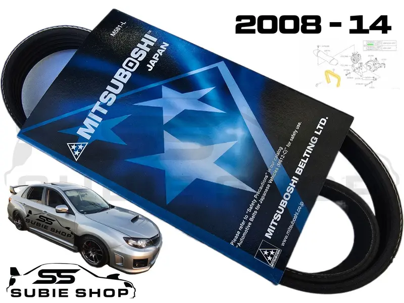 Mitsuboshi Alternator Accessory Drive Belt For Subaru Impreza G3 Wrx / Sti 08-14 1