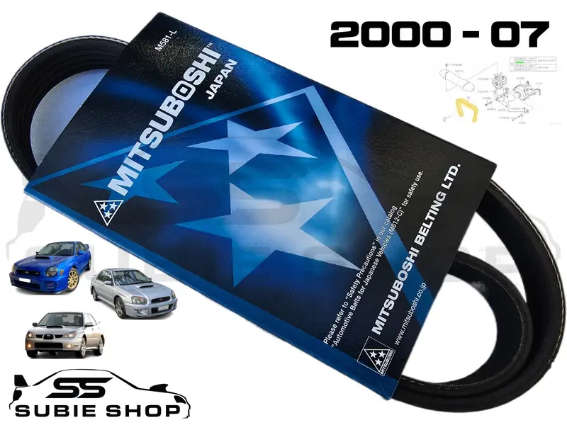 Mitsuboshi Alternator Accessory Drive Belt For Subaru Impreza Gd Wrx Sti 00-07 1