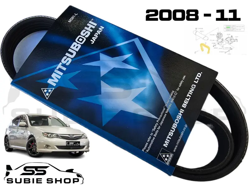 Mitsuboshi Alternator Accessory Drive Belt For Subaru Impreza Gh Rs Ej20 08 -11 1