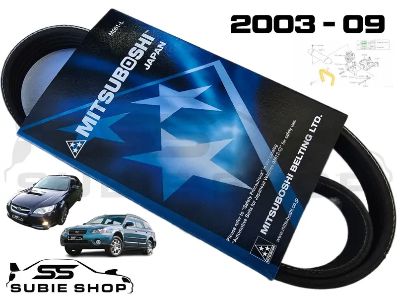 Mitsuboshi Alternator Accessory Drive Belt For Subaru Liberty Outback Gt 03 - 09 1