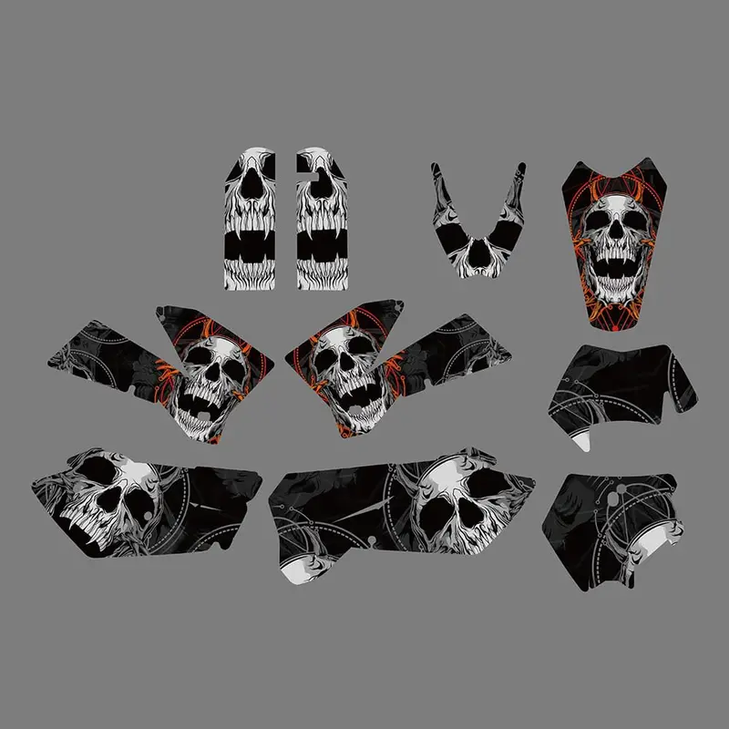 Motocross Full Fairing Background Graphics Sticker Decal For Ktm Exc 2005-2007 1