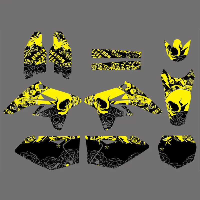 Motorcycle Background Sticker Decal Kits For Suzuki Rmz250 2007-2009 1