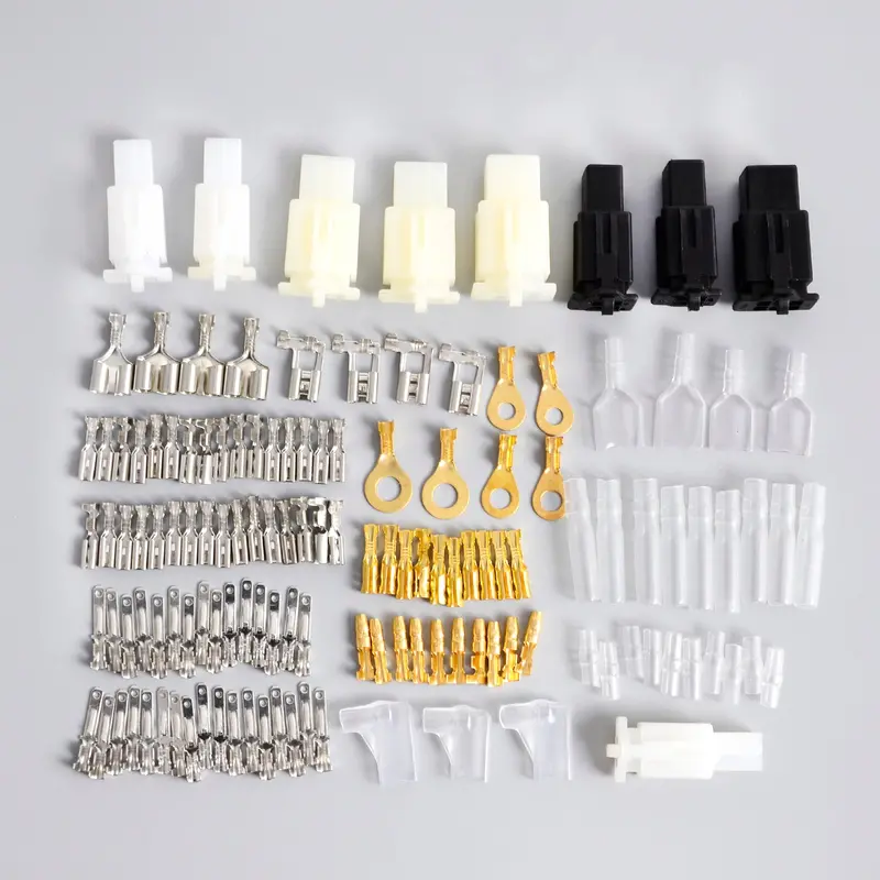 Motorcycle Car Electrical Wiring Bullet Connectors Brass Terminal 2 3 4 6 Way 1