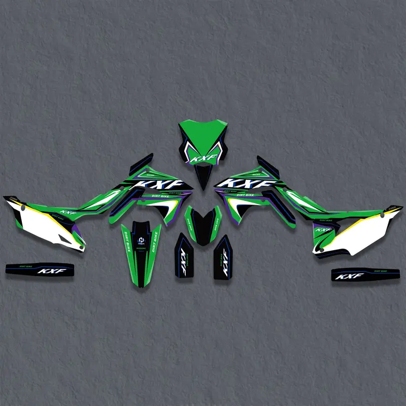 Motorcycle Decals Stickers Graphics Kit For Kawasaki Kxf250 21-23 Kx450f 19-23 1