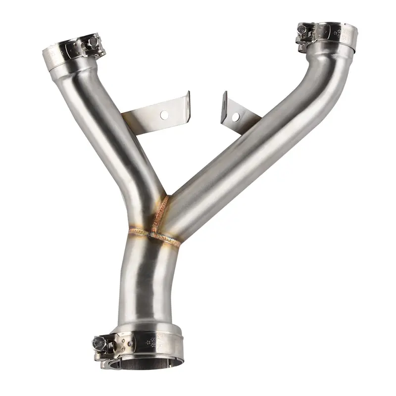 Motorcycle Decat Exhaust Pipe Y Mid Pipe Link Downpipe For Kawasaki Z1000 2011 -2018 1