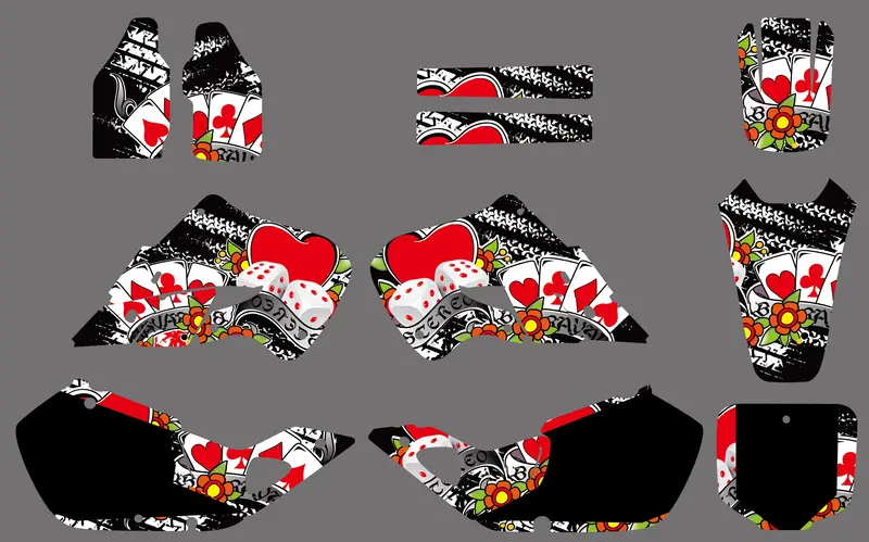Motorcycle Full Graphics Decals Stickers For Honda Cr125 1998-1999  Cr250 1997-1999 1