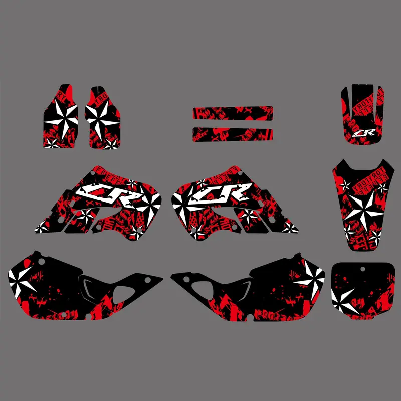 Motorcycle Full Graphics Decals Stickers For Honda Cr125 1998-1999 Cr250 1997-1999 3