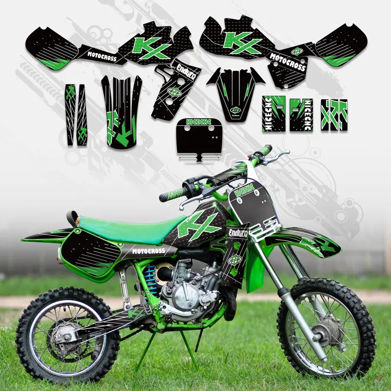 Motorcycle Full Graphics Decals Stickers Kit For Kawasaki Kx60 1985-2004 1