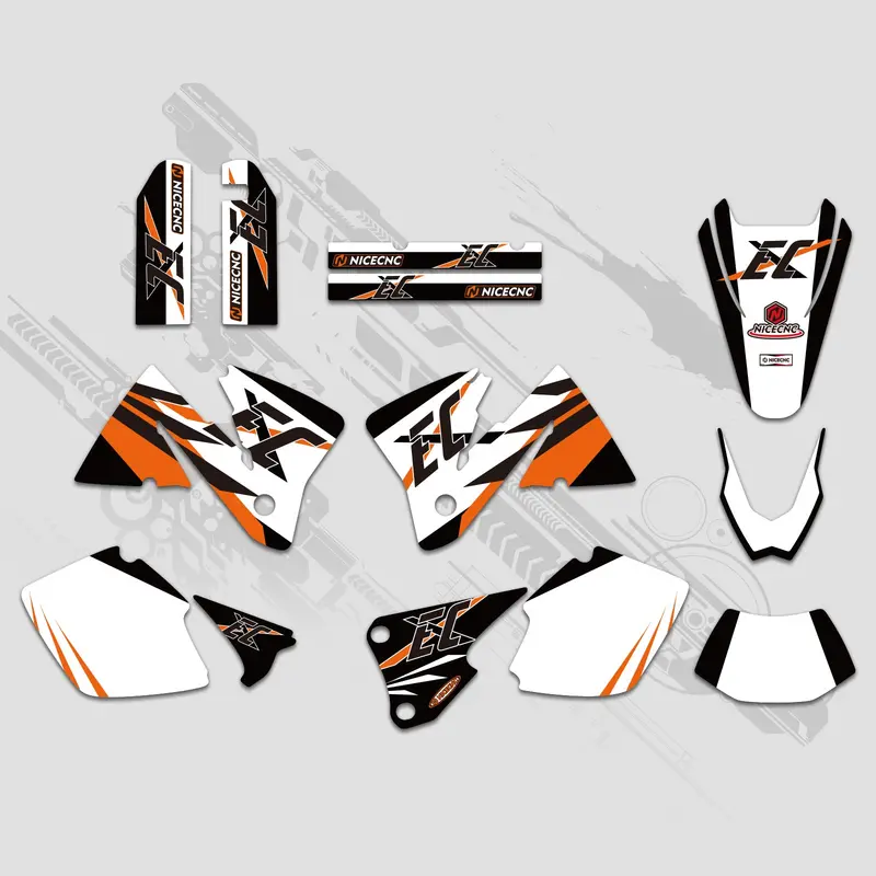Motorcycle Full Graphics Decals Stickers Kit For Ktm Exc 2001-2002 1