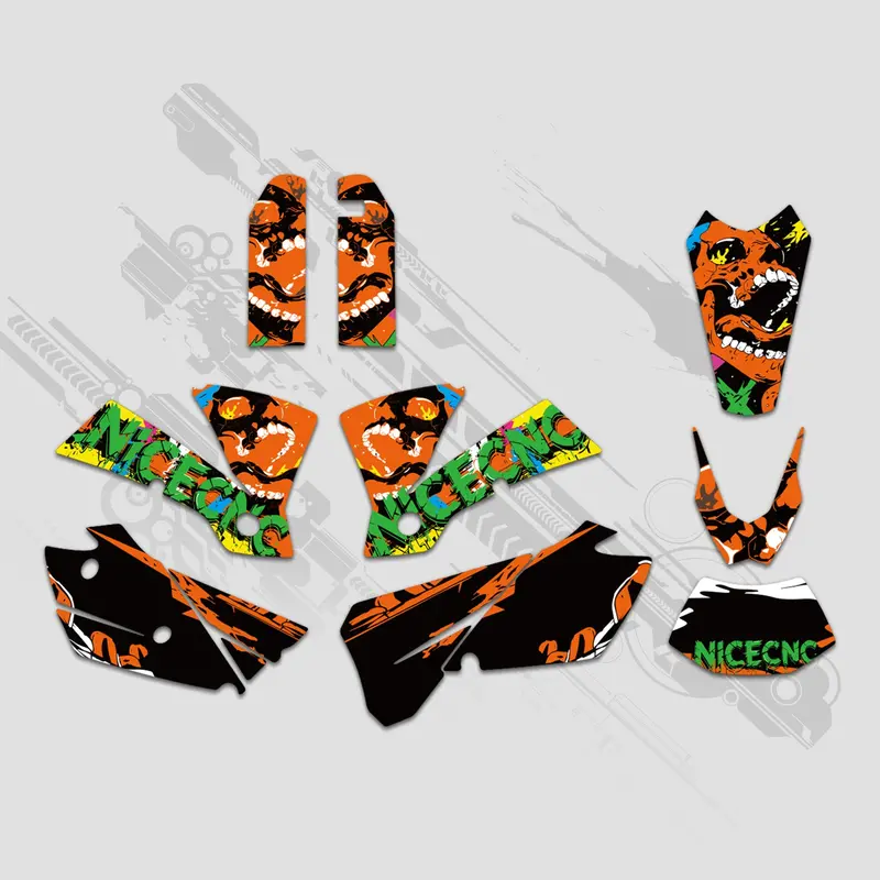 Motorcycle Full Graphics Decals Stickers Kit For Ktm Exc 2004 2