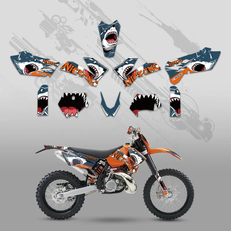 Motorcycle Full Graphics Decals Stickers Kit For Ktm Exc 2005-2007 1