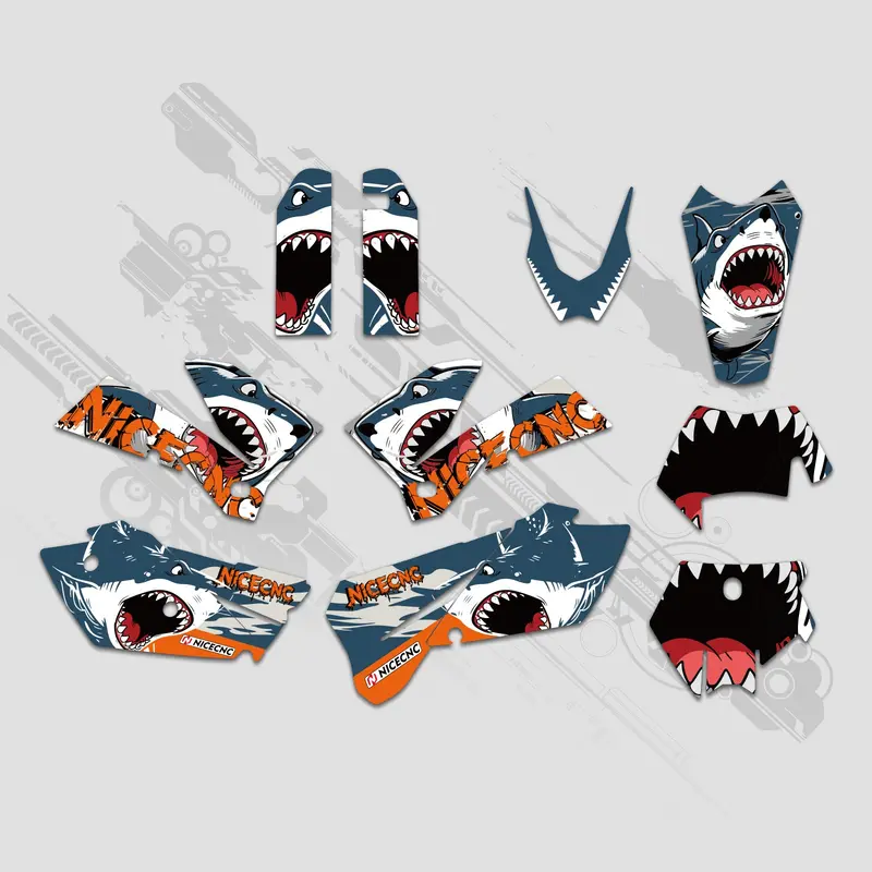 Motorcycle Full Graphics Decals Stickers Kit For Ktm Exc 2005-2007 2