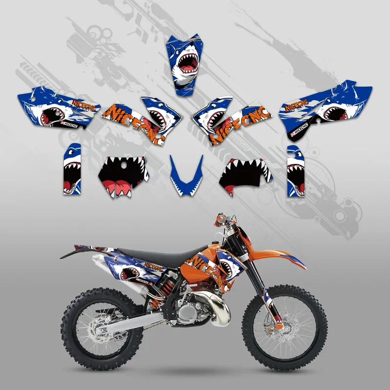 Motorcycle Full Graphics Decals Stickers Kit For Ktm Exc 2005-2007 3