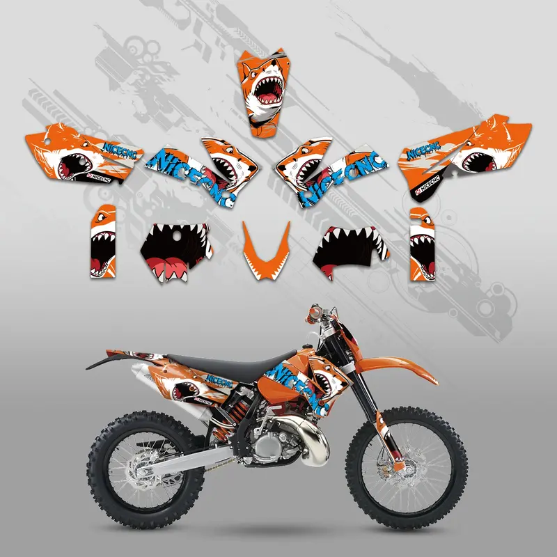 Motorcycle Full Graphics Decals Stickers Kit For Ktm Exc 2005-2007 3