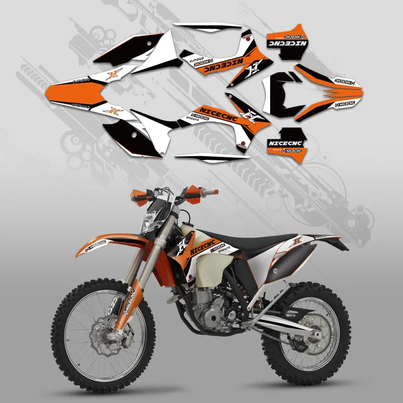 Motorcycle Full Graphics Decals Stickers Kit For Ktm Exc 2012-2013 Xc 2011 1