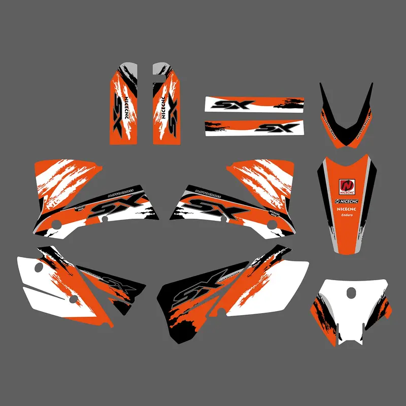 Motorcycle Full Graphics Decals Stickers Kit For Ktm Sx 2003-2004 1