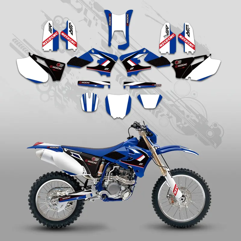 Motorcycle Full Graphics Decals Stickers Kit For Yamaha Wr250f Wr450f 2005-2006 1