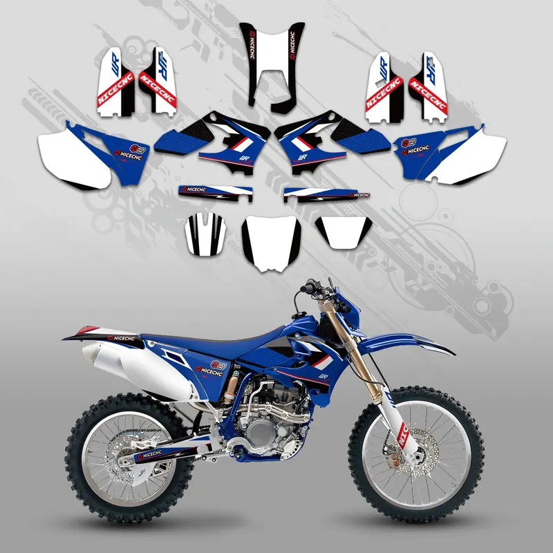 Motorcycle Full Graphics Decals Stickers Kit For Yamaha Wr250f Wr450f 2005-2006 1