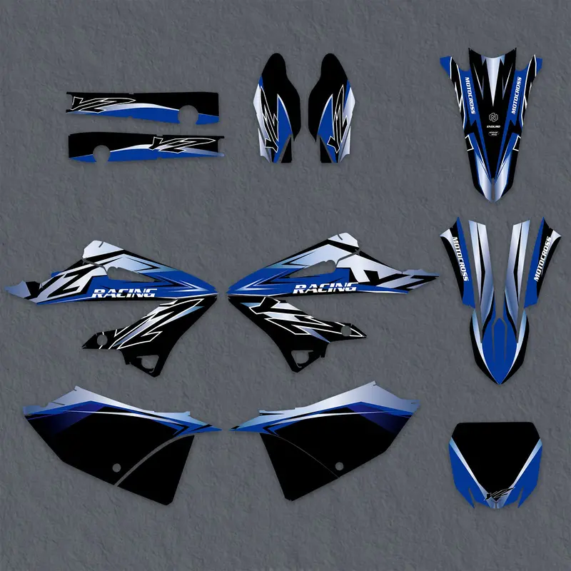 Motorcycle Full Graphics Decals Stickers Kit For Yamaha Yz125 Yz250 2022 1