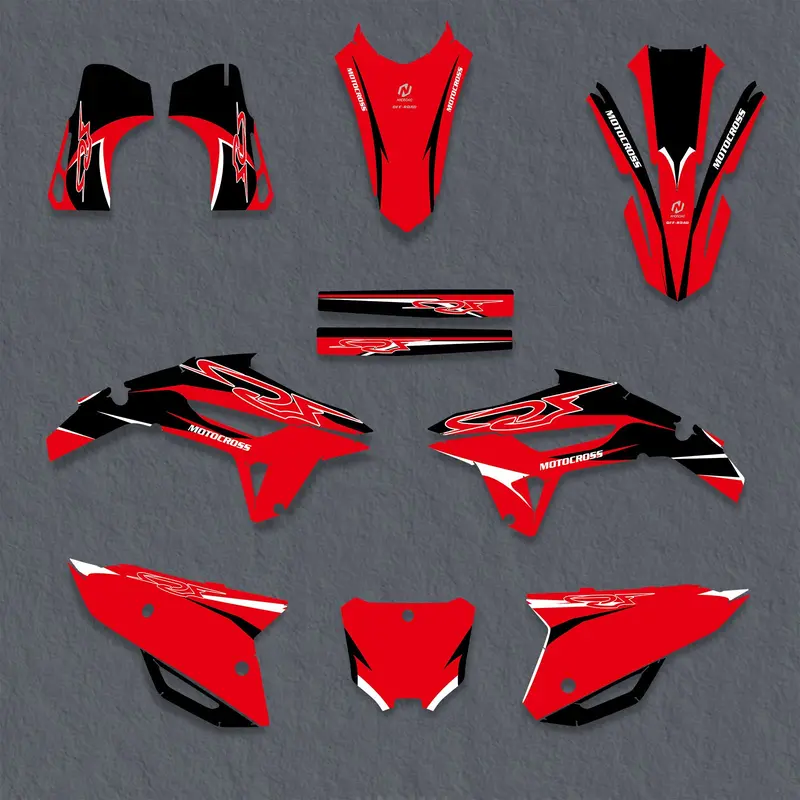 Motorcycle Full Graphics Decals Stickers Set For Honda Crf450 2021-2024 1